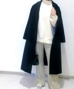 スローブ イエナ　SUPER100 モッサVネックコート♧IENA　SUPER