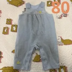 ミキハウス 水色　オーバーオール　80 MIKI HOUSE