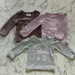 女の子トレーナー3枚　95cm