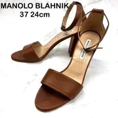 Manolo Blahnik ブラウン 37 MANOLO BLAHNIK ブラウン サンダル サイズ37 - メルカリ