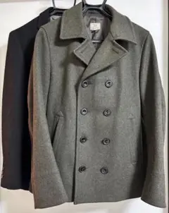 ピーコート　ショート　グリーンレーベルリラクシング　カーキ