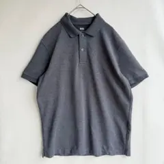 美品　ユニクロ　ドライカノコポロシャツ　メンズ　グレー　L