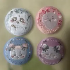 匿名配送　ちいかわ　刺繍缶バッジ　4個セット　新品未使用 モモンガ あのこ