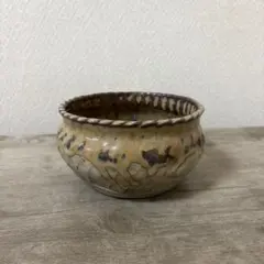 手捻り縄目　建水　茶道具〈検 朝鮮唐津　瀬戸焼　抹茶茶碗　陶芸　茶会