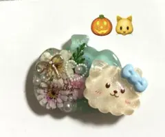 再販不可。かぼちゃ♡ねこ♡レジンヘアゴムブローチ 再販不可。かぼちゃ♡ねこ♡レジンヘアゴムブローチ - メルカリ