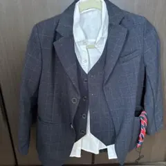 フォーマルスーツ チェック 150ネクタイ付き