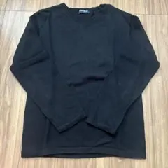 【UNIQLO】綿素材　Vネックニット　黒　Sサイズ