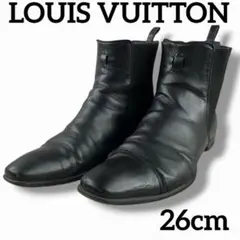 ☆LOUIS VUITTON ルイヴィトン サイドゴア ブーツ 靴 ブラック 