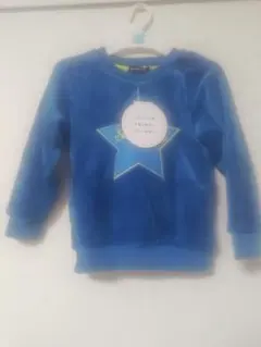 新品タグ付きブルー 星形プリント トレーナー 110