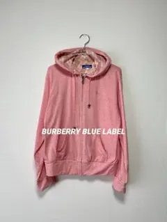 〈希少〉BURBERRY BLUE LABELフード付きジャケット M ピンク BURBERRY BLUE LABEL フード付きジップパーカー 38 M - メルカリ