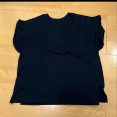 お値下げ　♡美品♡フリル袖カットソー　ブラックのサムネイル