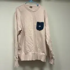 Lee デニムポケット付き　ピンクトレーナー
