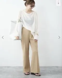 プラージュ◡̈beautifulスラックス　34 ベージュ