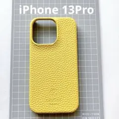 一点限り✨ unifiss iPhone 13Proイエロー　シボレザー風