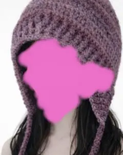 ボンネット 編み物帽子 フード帽