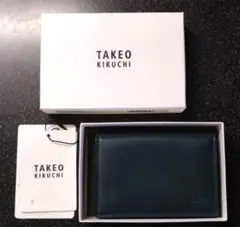 TAKEO KIKUCHI 青緑色 名刺入れ