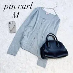 ピンカール/カーディガン/長袖/グレー/Mサイズ/カットソー/美品/❣️