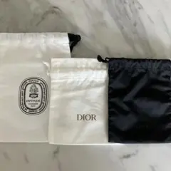 CHANEL DIOR DIPTYQUE ミニ巾着　３個セット
