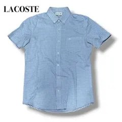 LACOSTE ラコステ 半袖シャツ スリムフィット ギンガムチェック メンズのサムネイル