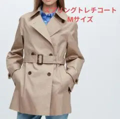 UNIQLO　ショートトレンチコート　ダブルブレスト　ベージュ Мサイズ　即発送