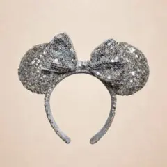 ミッキー耳カチューシャ シルバー