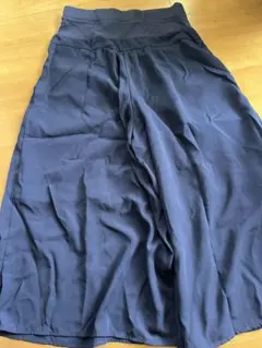 マタニティ ガウチョパンツ ネイビー きれいめ オフィスカジュアル