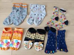 カラフルソックス6足セット　柄物