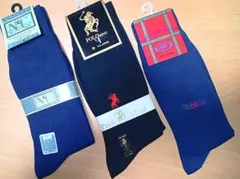 Polo Mind 他ネイビー他ソックス 24-27 cm3足