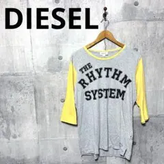DIESEL ディーゼル メンズ 七分袖ラグランカットソー M Tシャツ