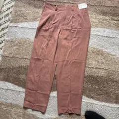 ユニクロドレープリラックステーパードアンクルパンツXLブラウンオフィスカジュアル