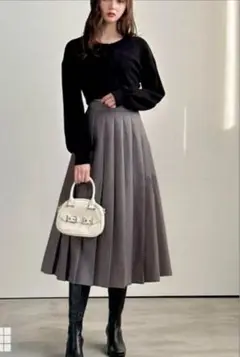 GRL グレイル ボックス プリーツスカート