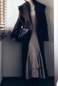 FRAY I.D（フレイ アイディー）　ビッグカラーウールコート