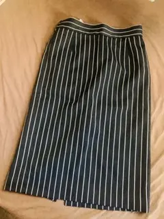 Mila Owen タイトスカート 黒白ストライプ