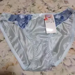 光沢水色 花柄刺繍レース装飾 LLサイズ ショーツ新品
