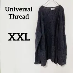Universal Thread 【XXL】ニットカーディガン ダークグレー 黒