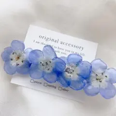 【どこでも成功】ネモフィラヘアクリップ