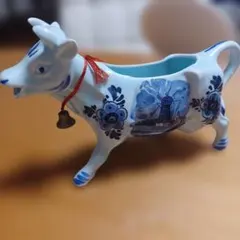オランダ　牛　デルフト フィギュリン　陶器　置物　　ハンドペイント オランダ 牛 デルフト フィギュリン 陶器 置物 ハンドペイント - メルカリ