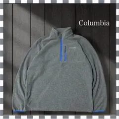 あ*や様 2586/コロンビア ワンポイント刺繍ロゴ フリースハーフジップL