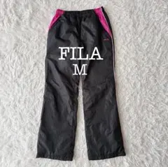 フィラ 裏フリース ナイロンパンツ パイピング Mサイズ ドローコード入り