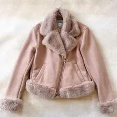 リランドチュール　フェイクファーライダースジャケット　1 Sサイズ　こじはる