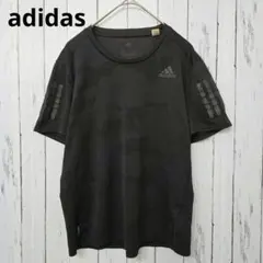 adidas アディダス　迷彩 ランニングTシャツ 黒 L CLIMACOOL