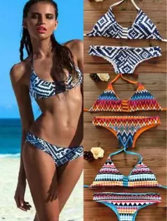 幾何学模様トライアングルビキニ