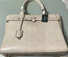 【新品】PERENNE A4 クロコトートバッグ グレージュ