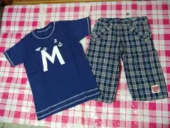FELISSIMO　140ｃｍ新品半袖Ｔシャツとハーフパンツ　青系