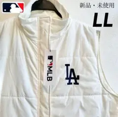 1点のみ【LL】MLB ドジャース 中綿入りナイロンベスト●ダウンベスト風