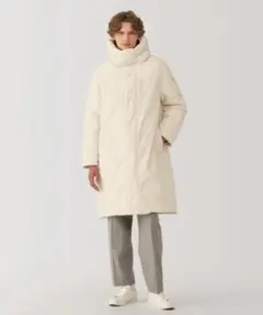 d*9様 オクション 新品 MUJI Labo 紳士 ダウンコート オフ白 フー