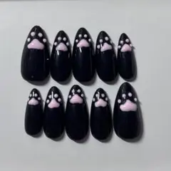 ‪‪❤︎‬ネイルチップ‪‪❤︎‬ 肉球ネイル 海外ネイル 猫ネイル 地雷系