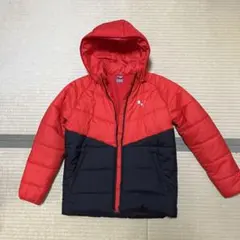 PUMA フード付きパデッドジャケット150cm 赤/黒