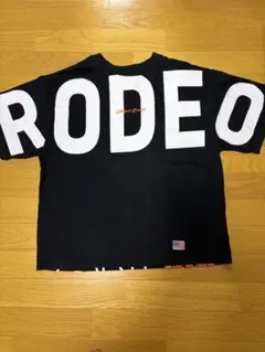 RODEO CROWNS ゆったり 定番ロゴ 半袖Tシャツ ブラック フリーのサムネイル