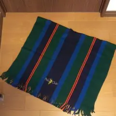 未使用ポロクラブPOLOCLUB膝掛け ブランケット約64×112房含む日本製